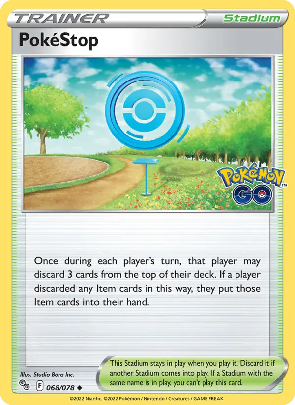 PokéStop, Pokémon card
