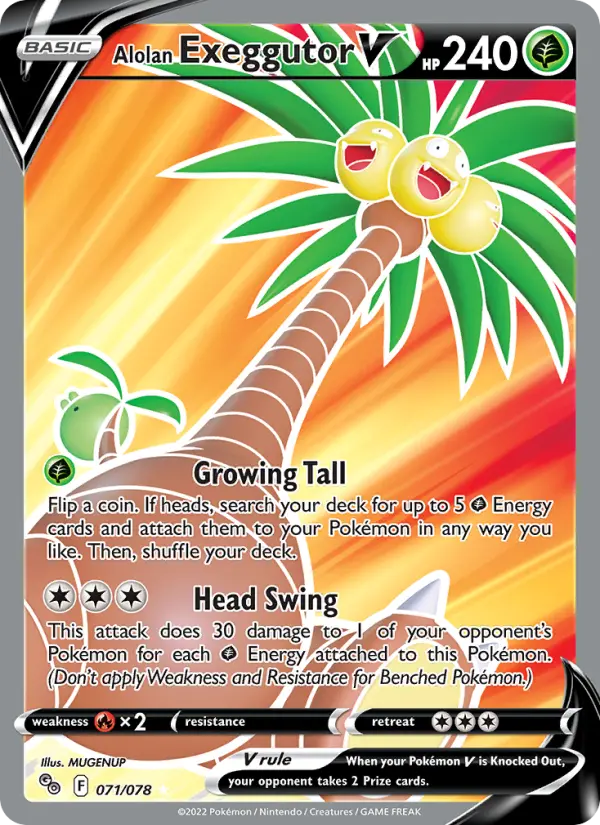 Alolan Exeggutor V, Pokémon card