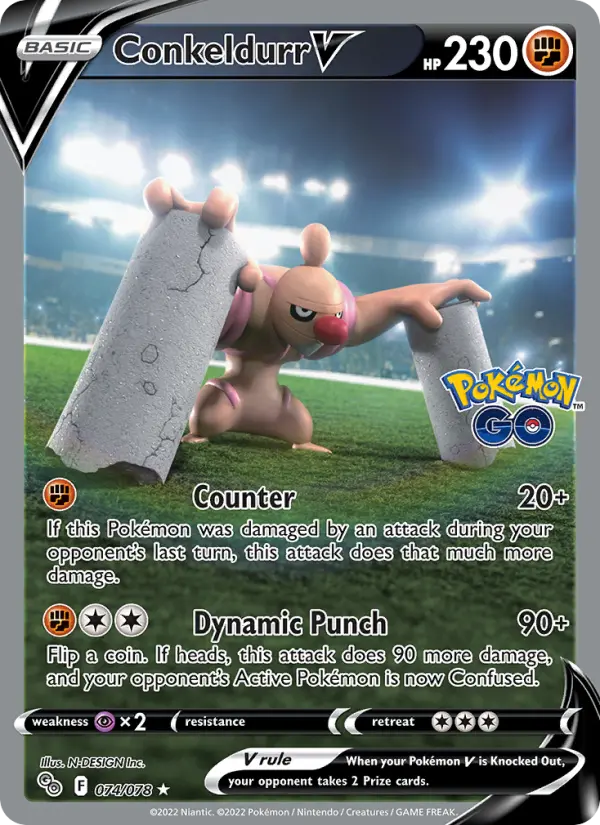 Conkeldurr V, Pokémon card