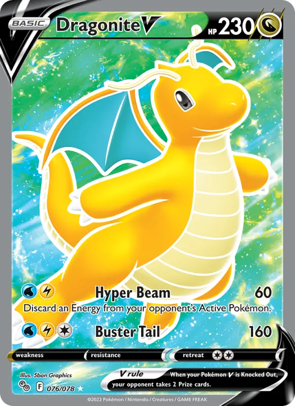 Dragonite V, Pokémon card