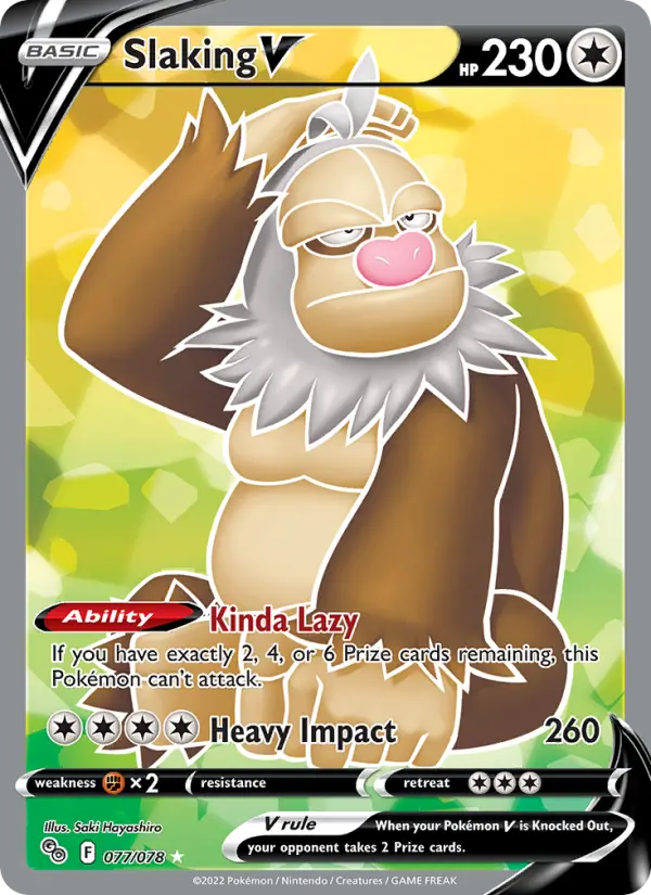 Slaking V, Pokémon card