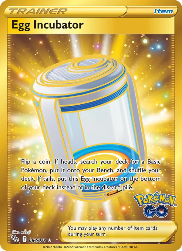 Egg Incubator, Pokémon card