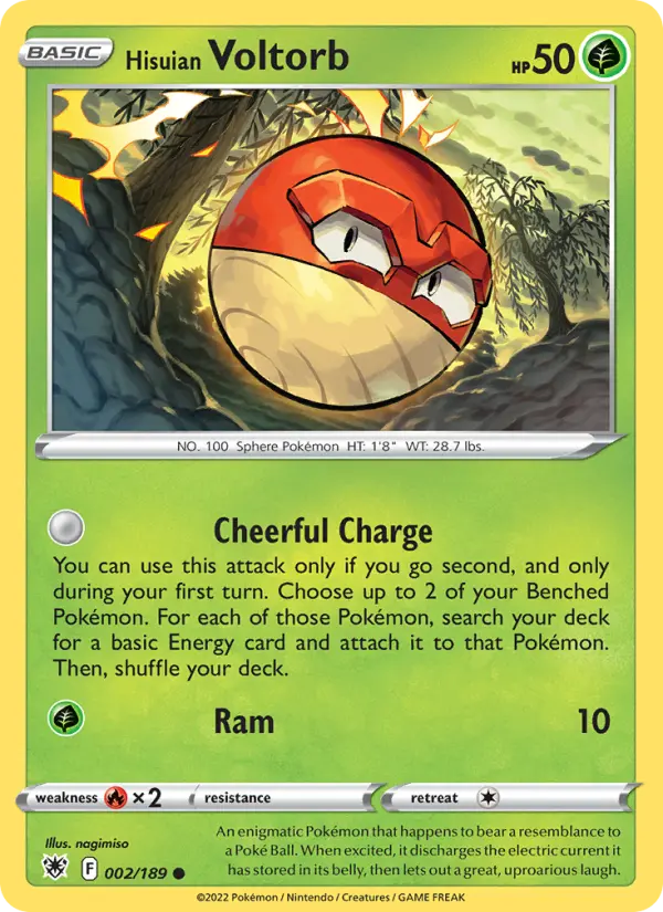Hisuian Voltorb, Pokémon card