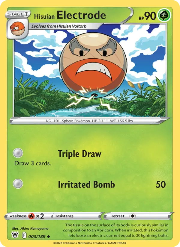 Hisuian Electrode, Pokémon card