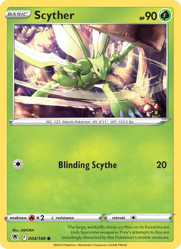 Scyther, Pokémon card
