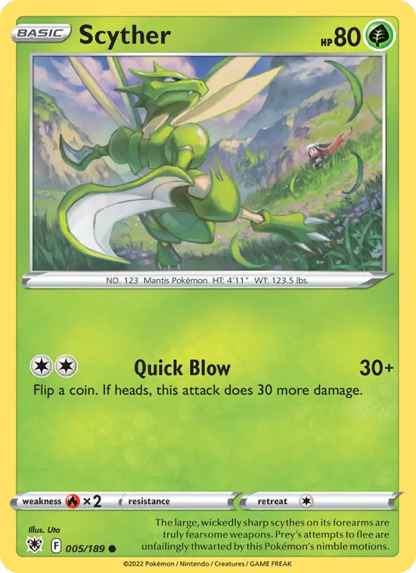 Scyther, Pokémon card