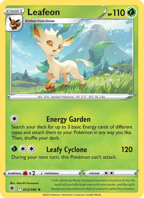 Leafeon, Pokémon card