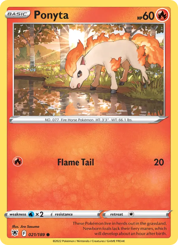 Ponyta, Pokémon card