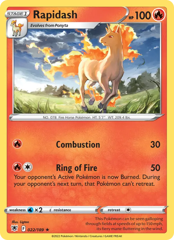 Rapidash, Pokémon card