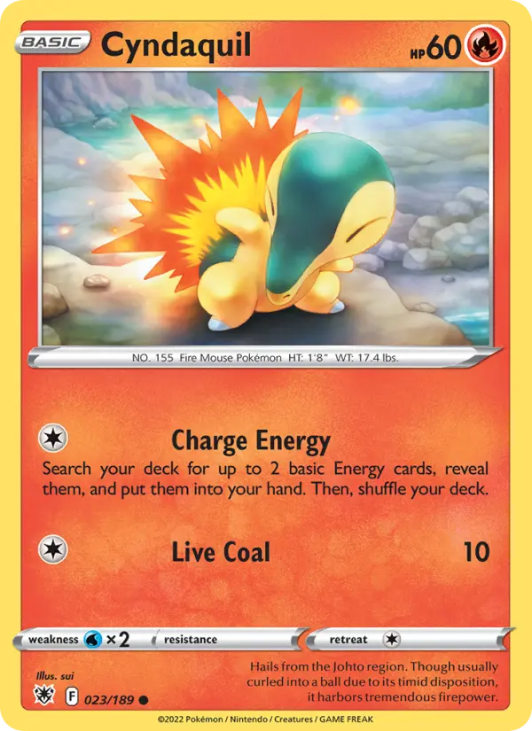 Cyndaquil, Pokémon card