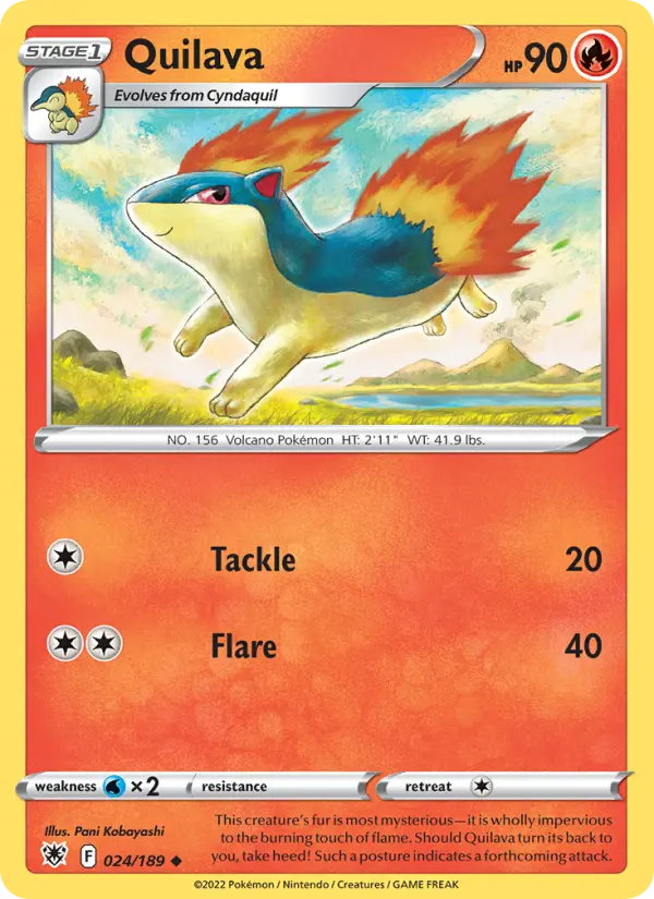 Quilava, Pokémon card