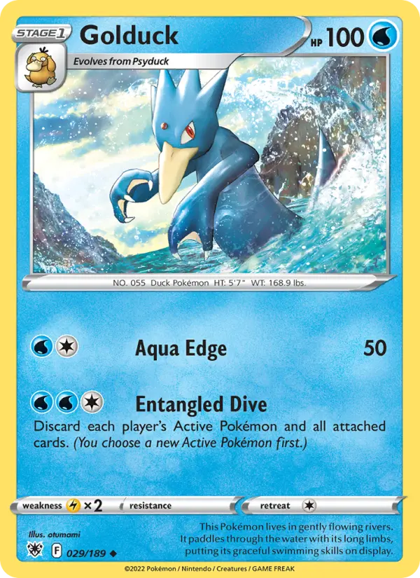 Golduck, Pokémon card