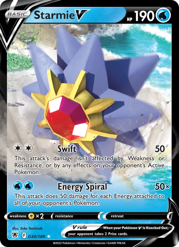 Starmie V, Pokémon card