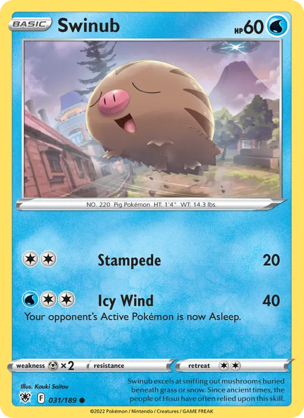 Swinub, Pokémon card