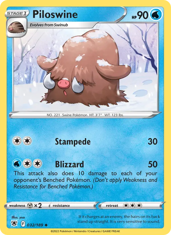 Piloswine, Pokémon card