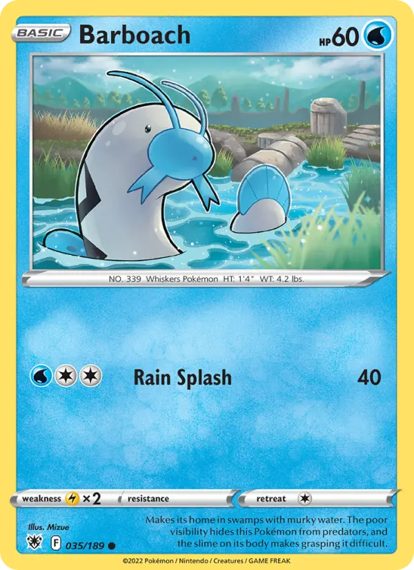 Barboach, Pokémon card