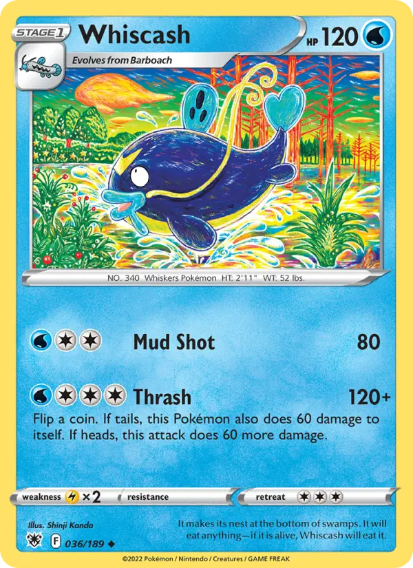 Whiscash, Pokémon card