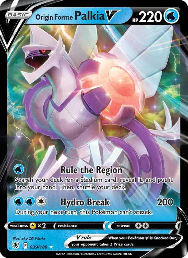 Origin Forme Palkia V, Pokémon card