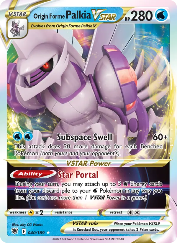 Origin Forme Palkia VSTAR, Pokémon card
