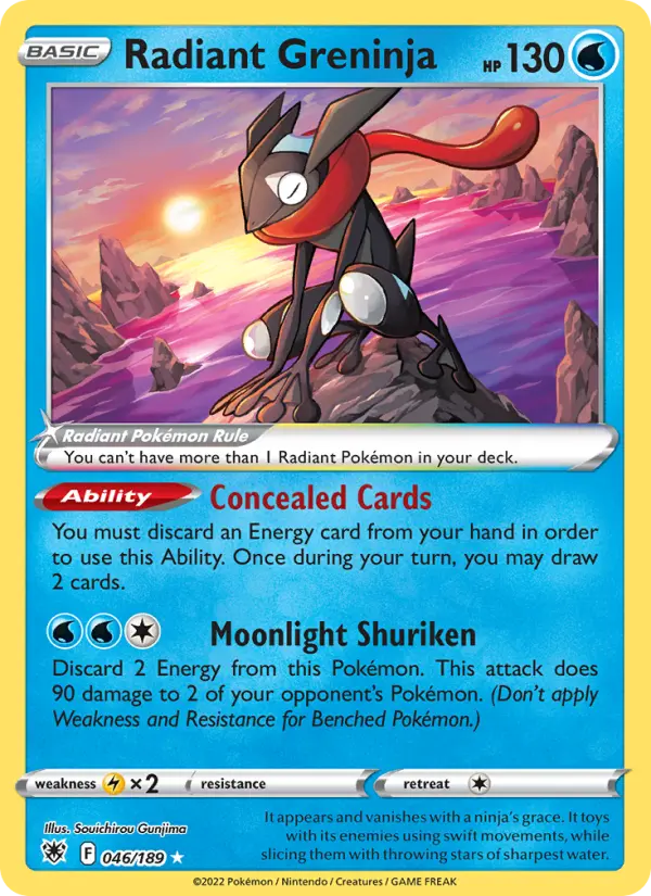 Radiant Greninja, Pokémon card