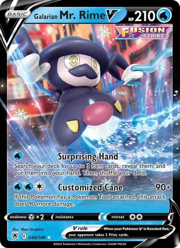 Galarian Mr. Rime V, Pokémon card