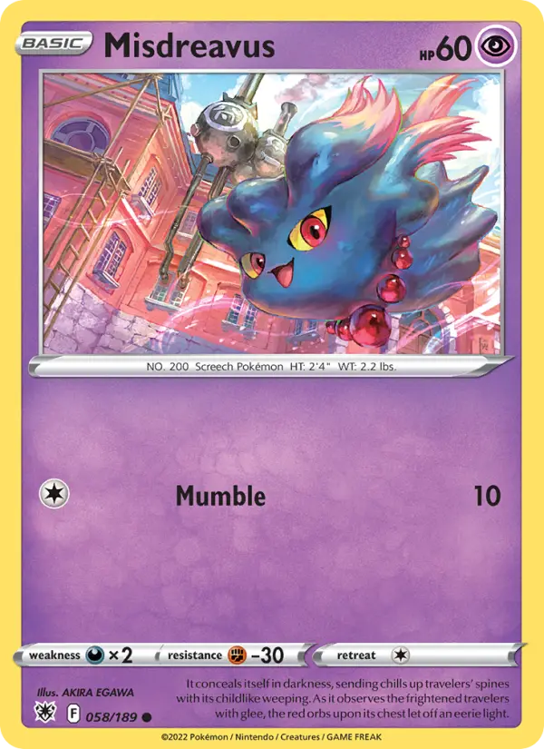 Misdreavus, Pokémon card