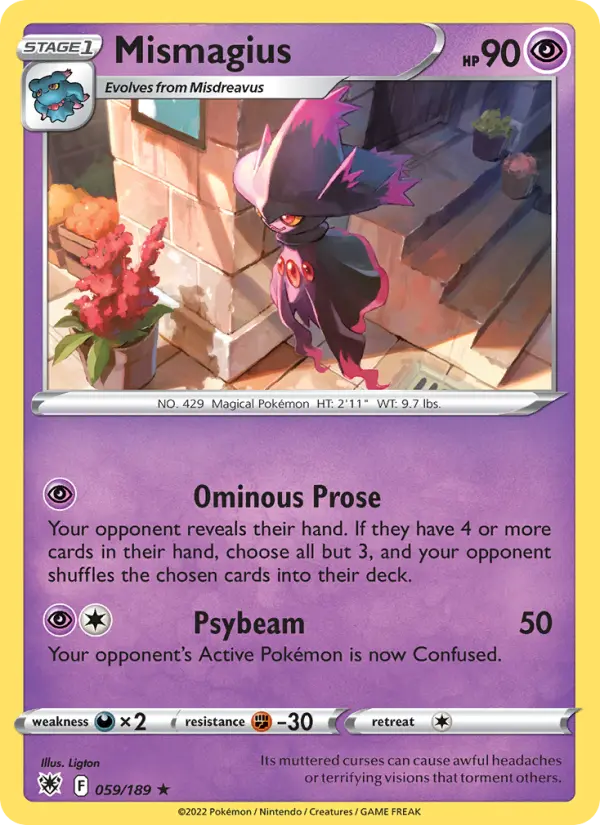 Mismagius, Pokémon card