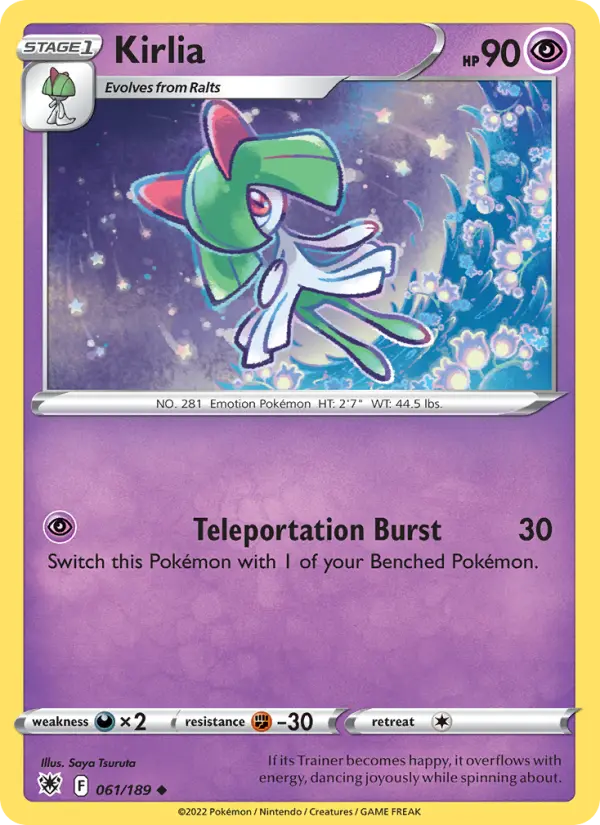 Kirlia, Pokémon card
