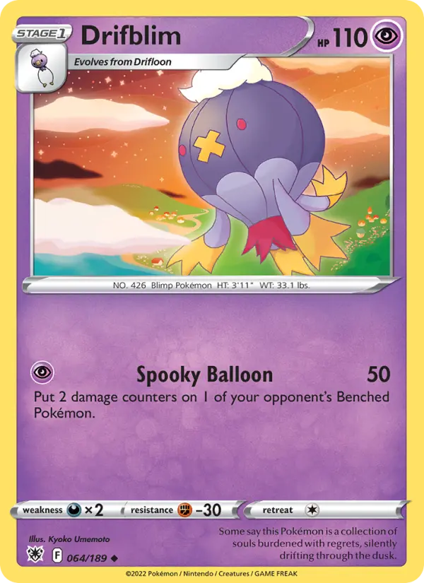Drifblim, Pokémon card