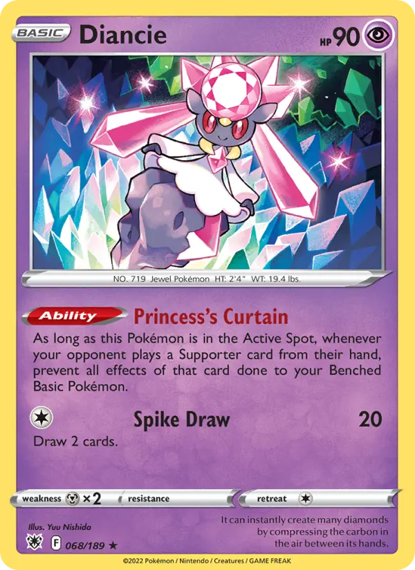 Diancie, Pokémon card