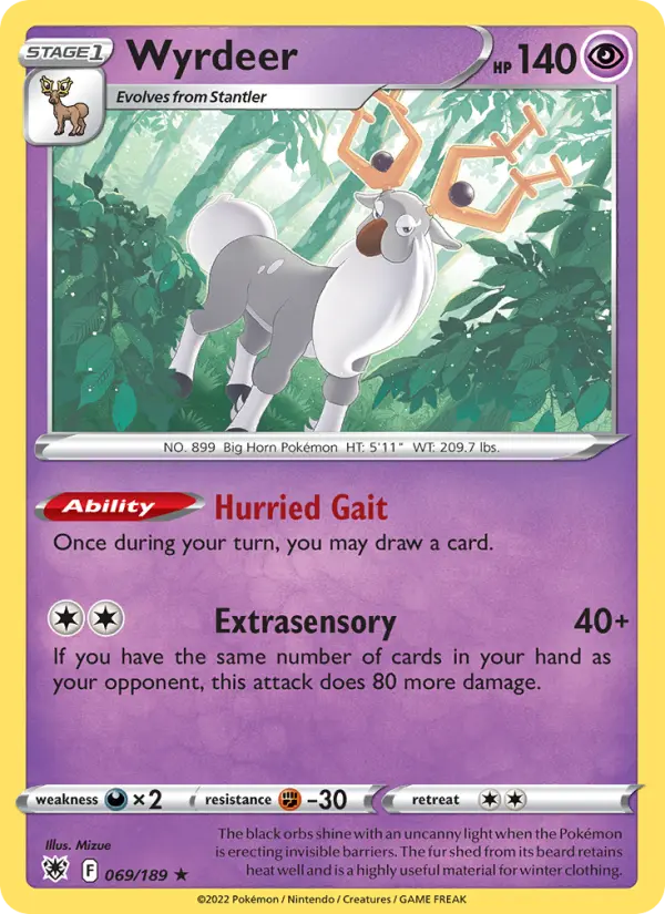 Wyrdeer, Pokémon card