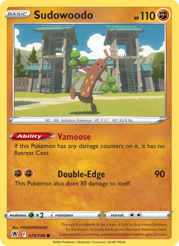 Sudowoodo, Pokémon card