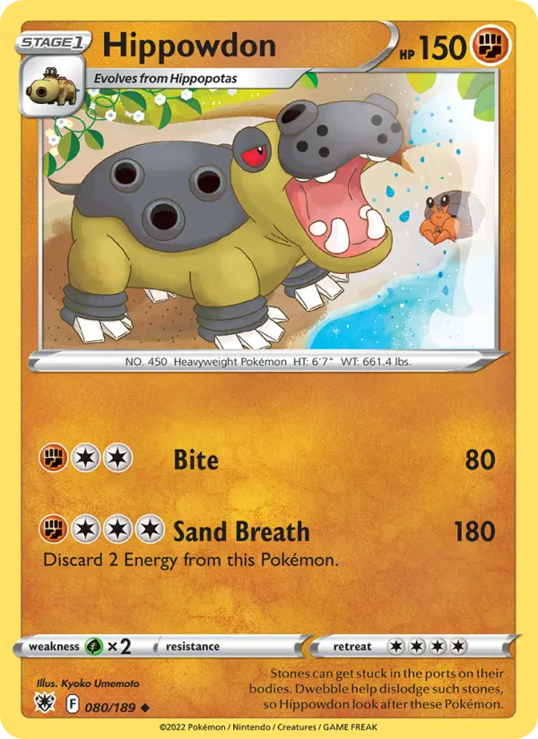 Hippowdon, Pokémon card