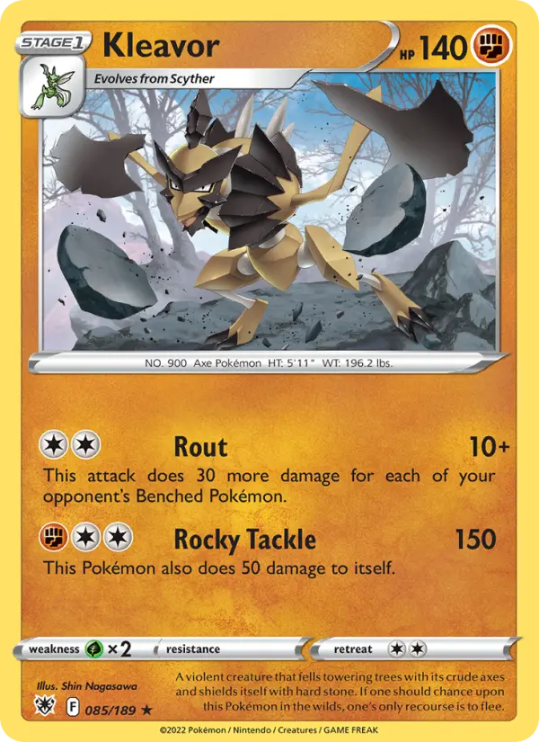 Kleavor, Pokémon card