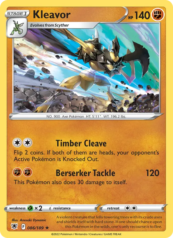 Kleavor, Pokémon card
