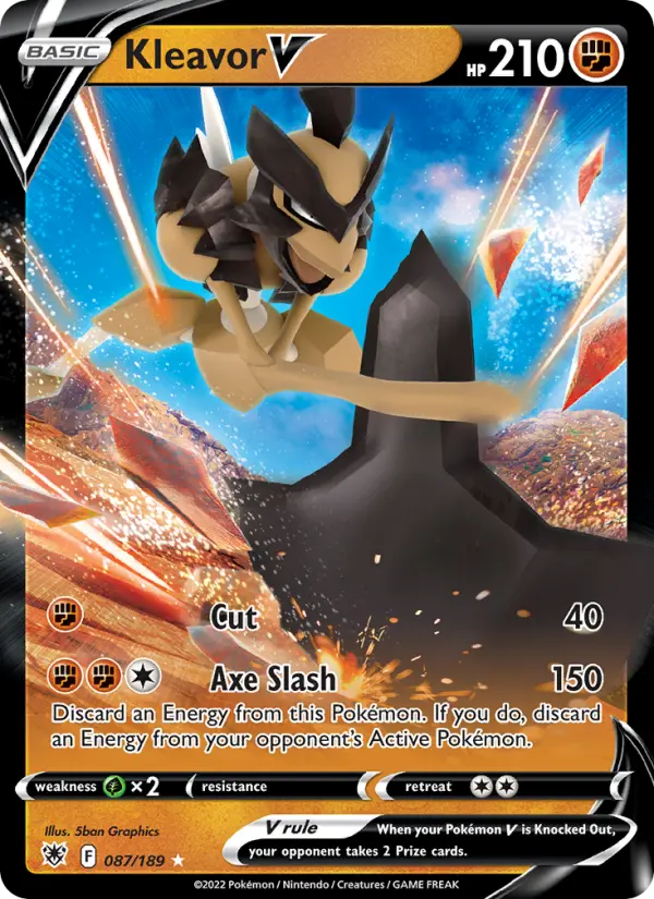 Kleavor V, Pokémon card