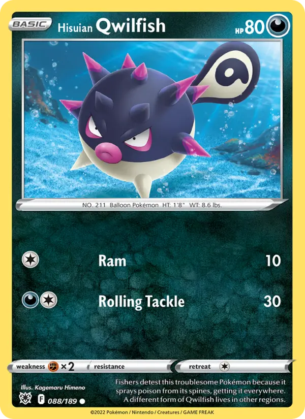 Hisuian Qwilfish, Pokémon card
