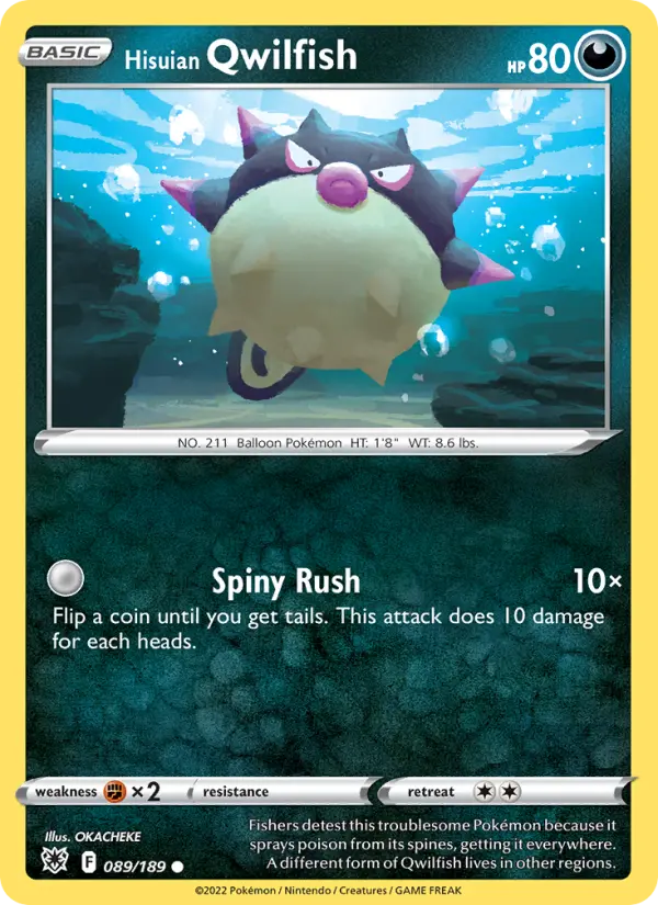 Hisuian Qwilfish, Pokémon card