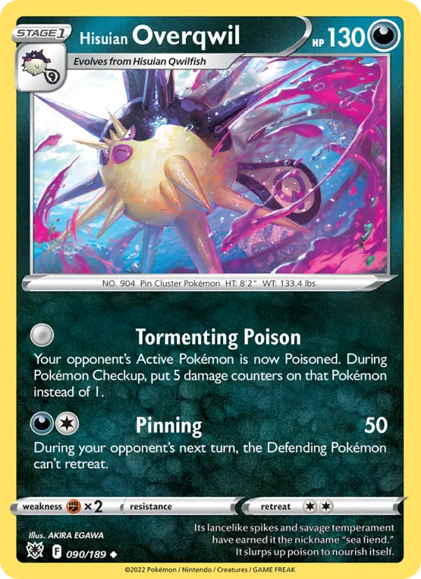 Hisuian Overqwil, Pokémon card