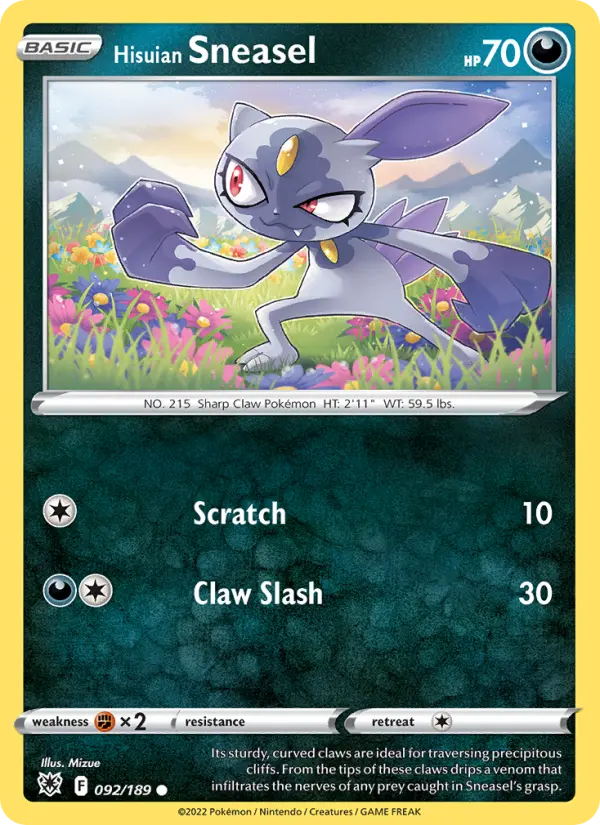 Hisuian Sneasel, Pokémon card
