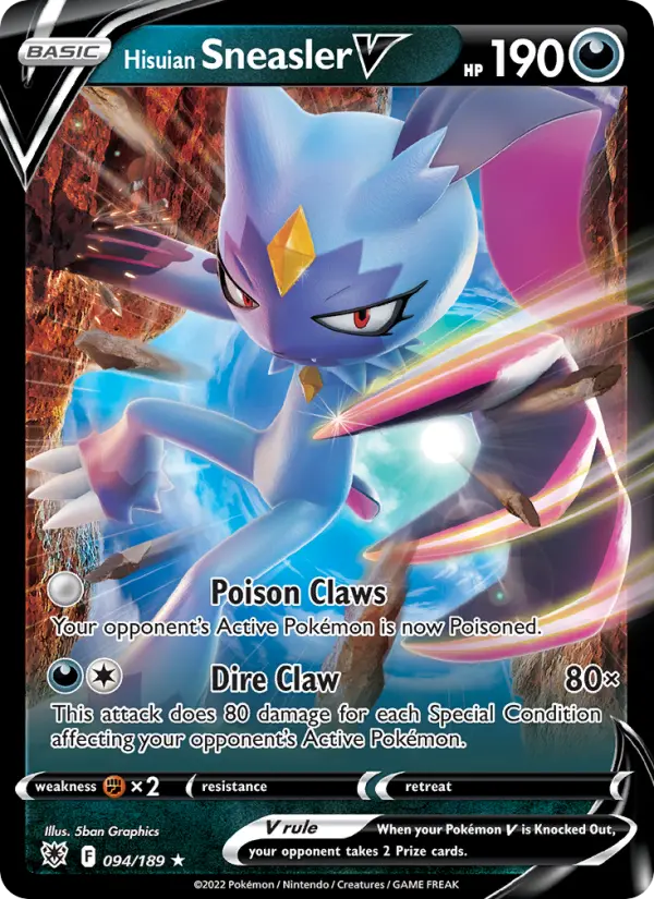 Hisuian Sneasler V, Pokémon card