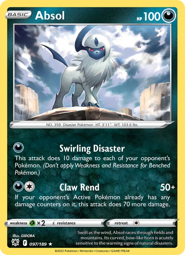 Absol, Pokémon card