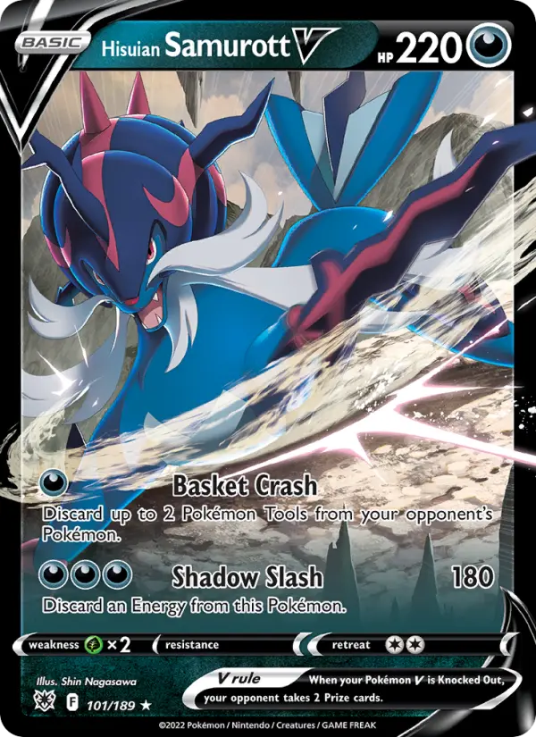 Hisuian Samurott V, Pokémon card