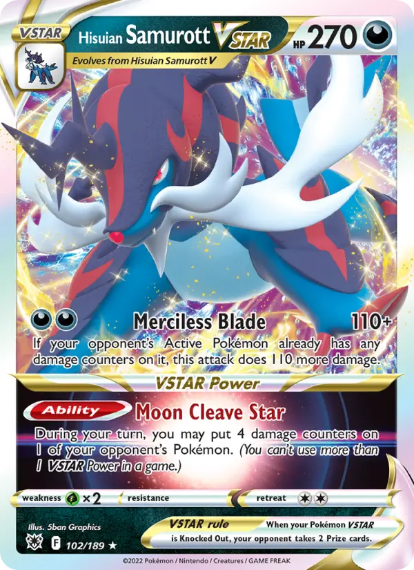 Hisuian Samurott VSTAR, Pokémon card
