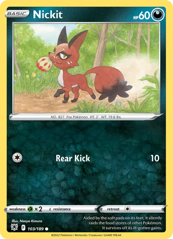 Nickit, Pokémon card