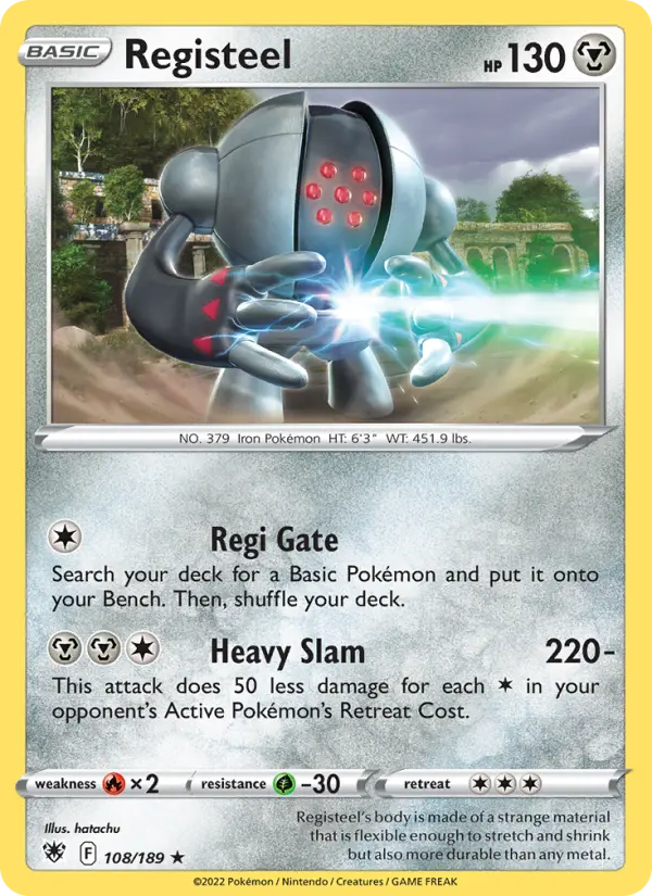 Registeel, Pokémon card