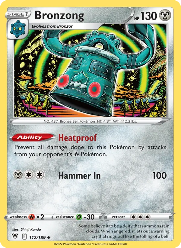 Bronzong, Pokémon card