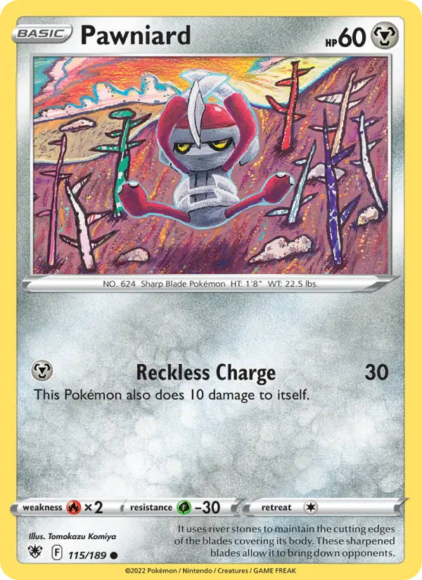 Pawniard, Pokémon card