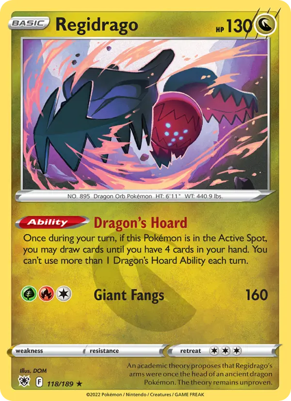 Regidrago, Pokémon card