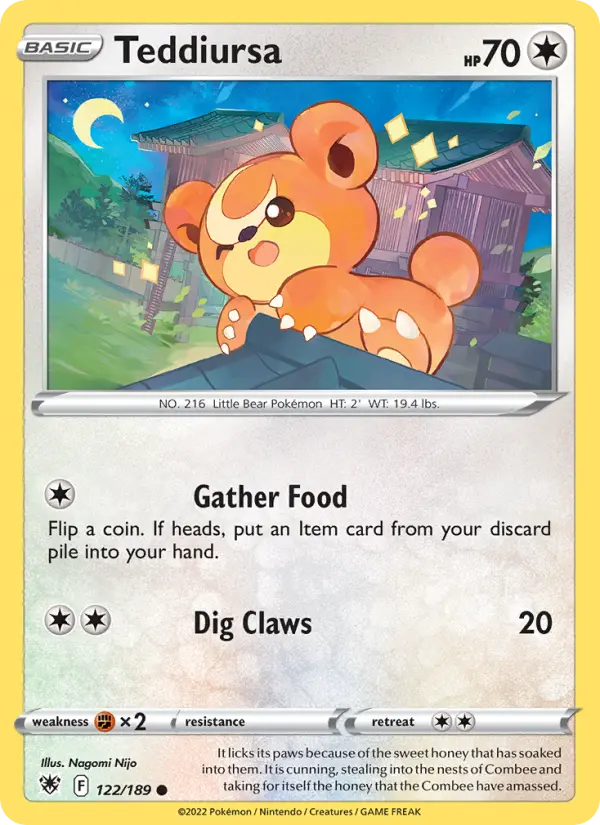 Teddiursa, Pokémon card